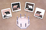 Black Bear Coaster Set